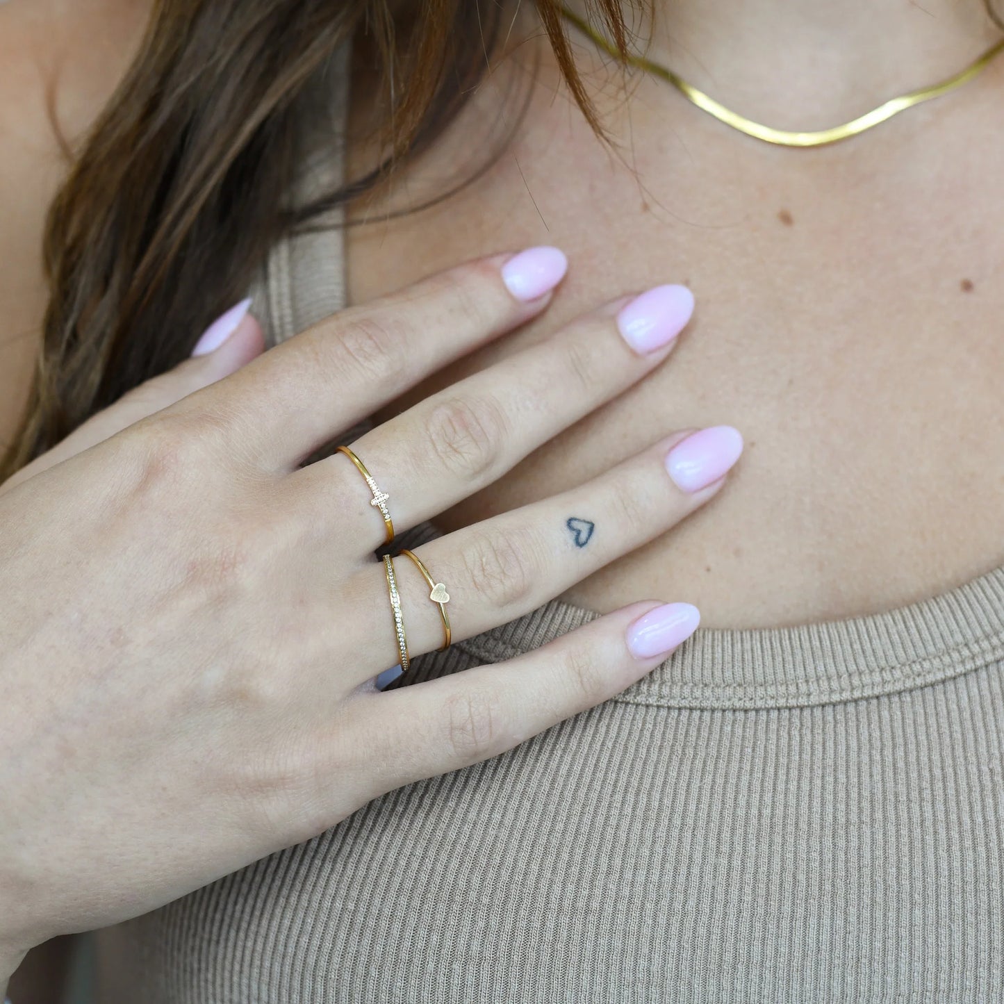 14k Gold Filled Mini Heart Ring