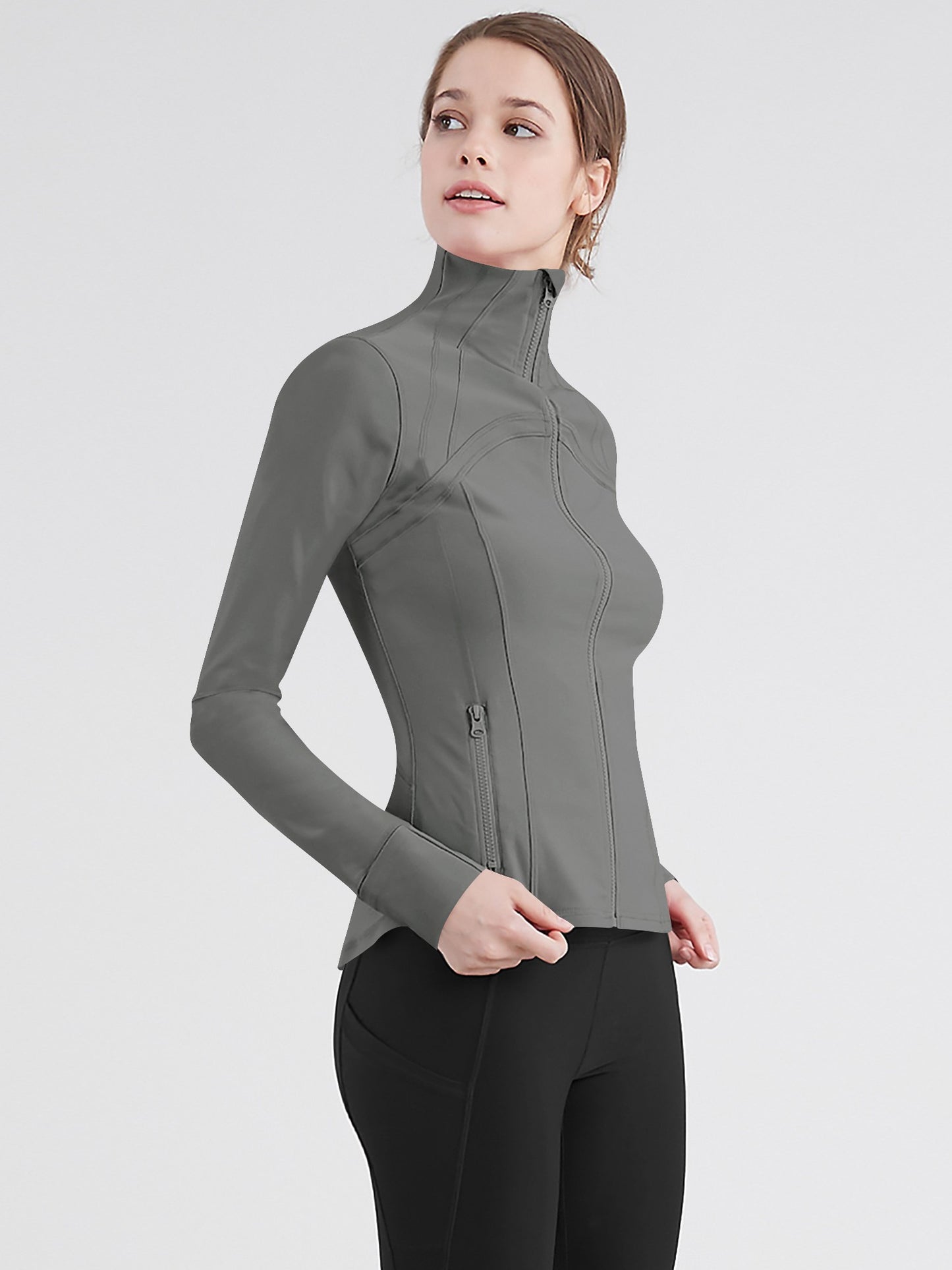 Yoga Workout Running Jacket with Thumbholes