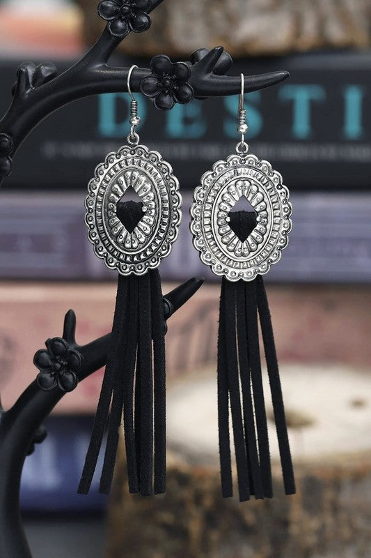 Black Tessle Earrings