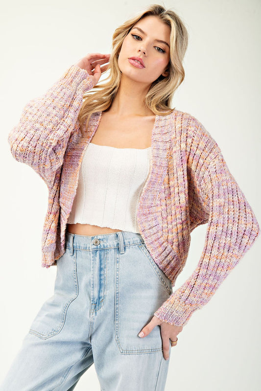 Cropped Multicolored Cardigan