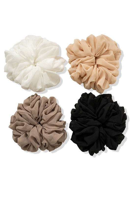 Oversized Chiffon Hair Scrunchie