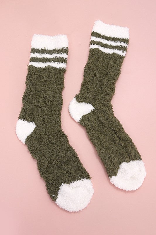 Warm Chinlon Soft Fleece Fuzzy Socks