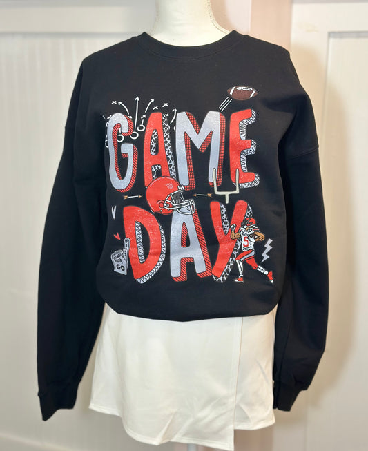 Game Day Football Graphic Fleece Sweatshirts