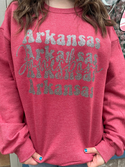 Arkansas Glitter Sweatshirt