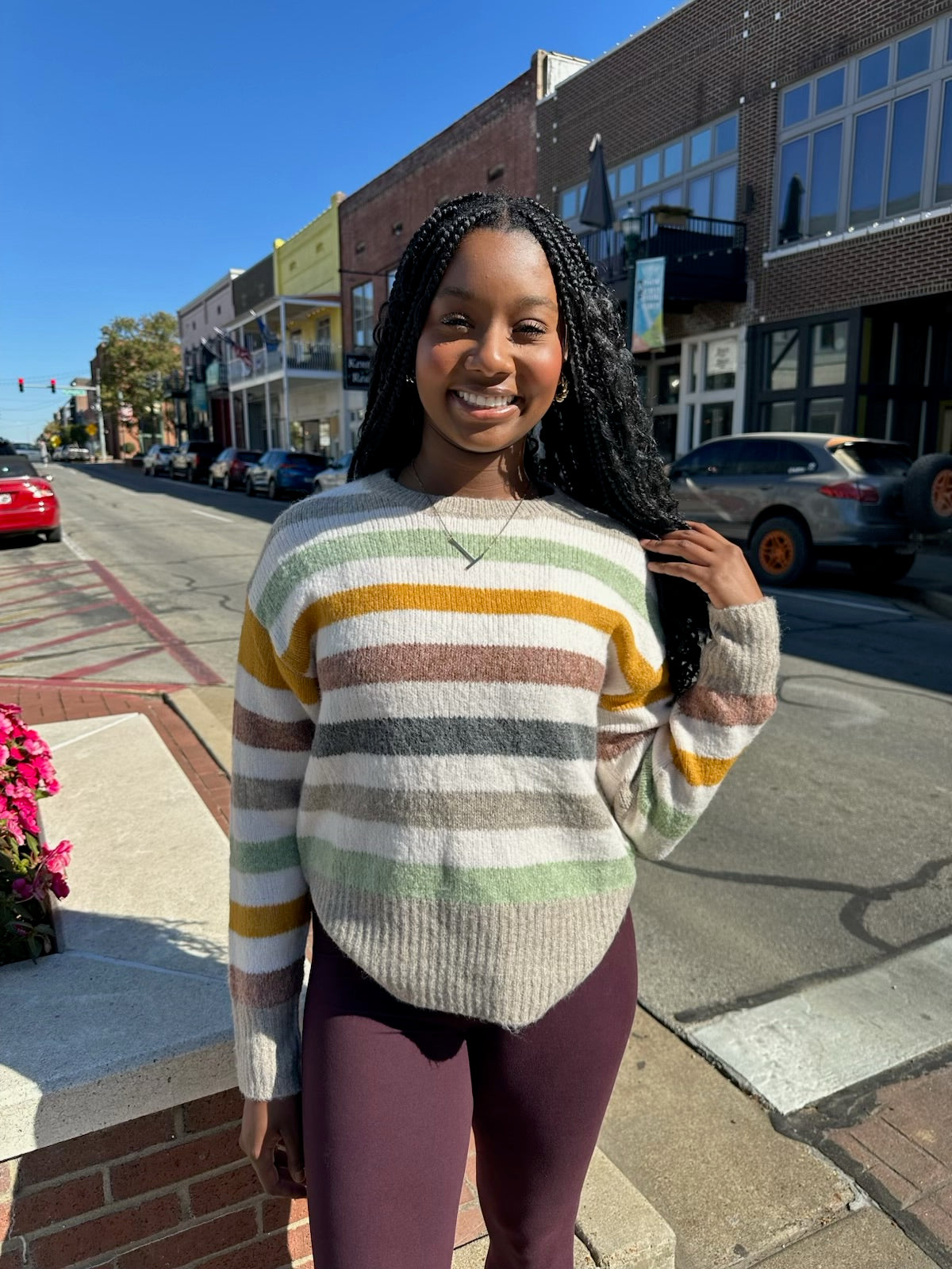 Multicolor Stripe Sweater Top