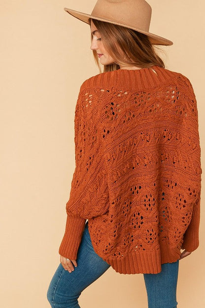 Textured Cable Bolero Open Cardigan