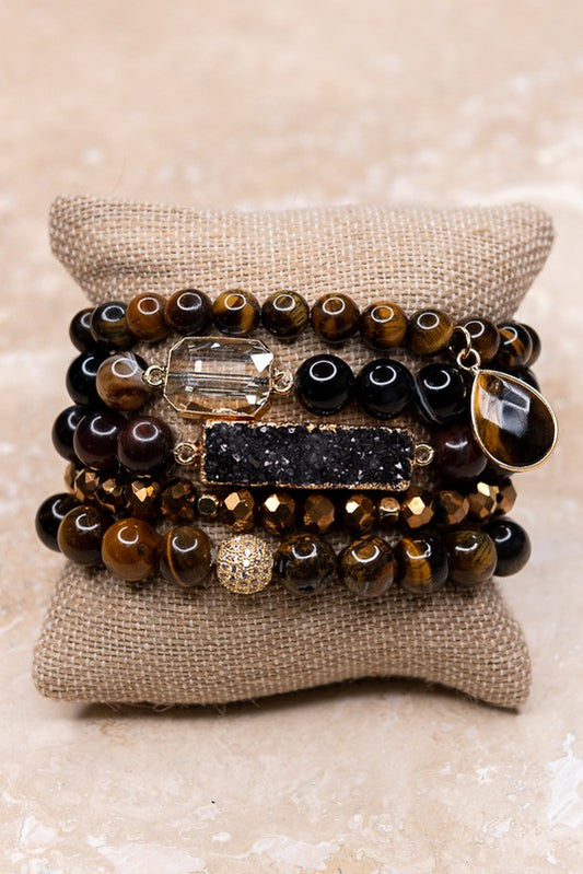 Ghana Bracelet Set Tiger Eye