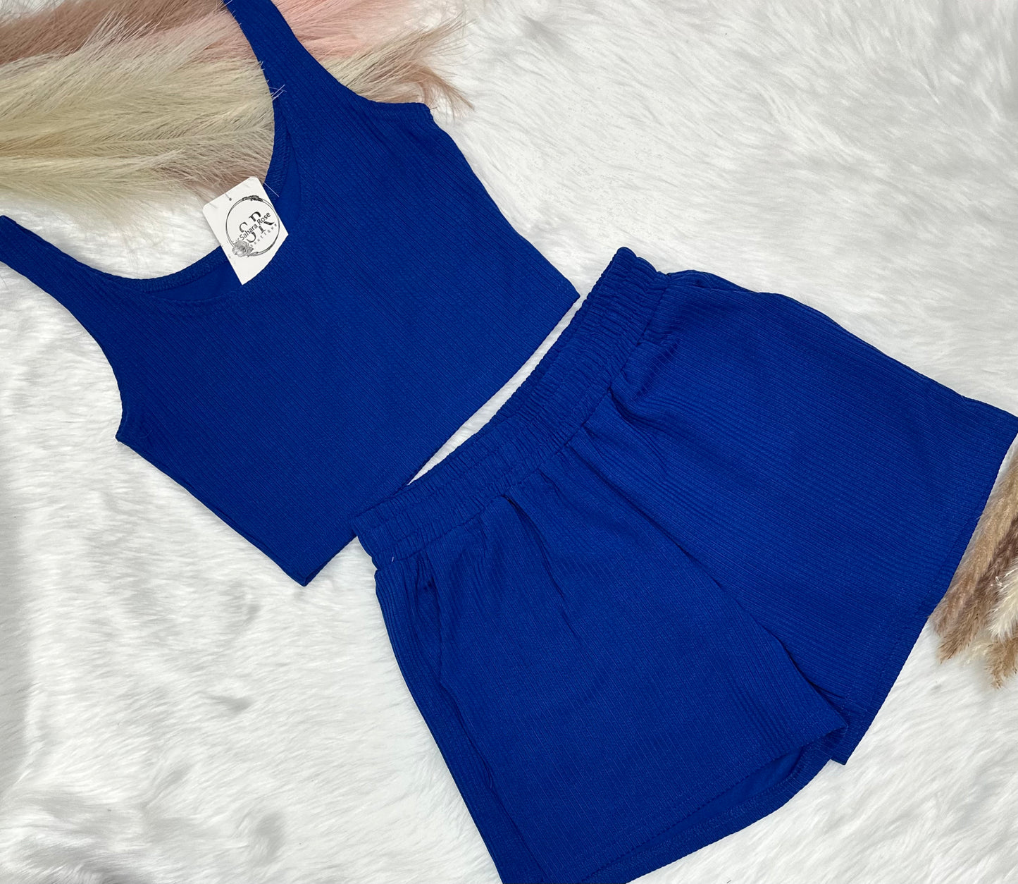 Ribbed Crop Tank Set