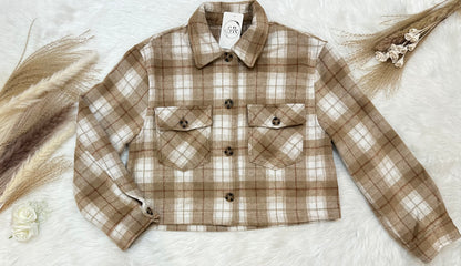 Camp Night Plaid Pattern Button Pocket Jacket