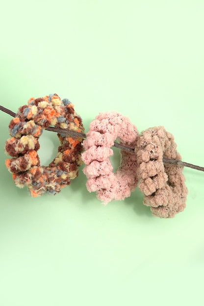 Softest Textured Scrunchies Set Of 3