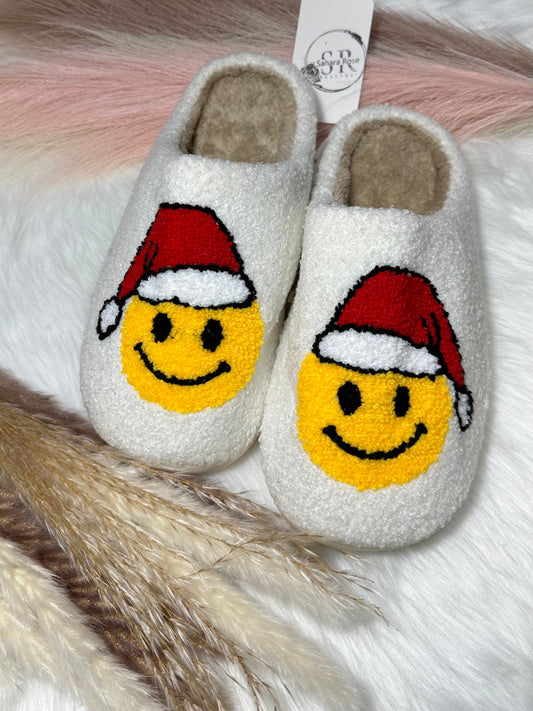 Santa Happy Face Slippers