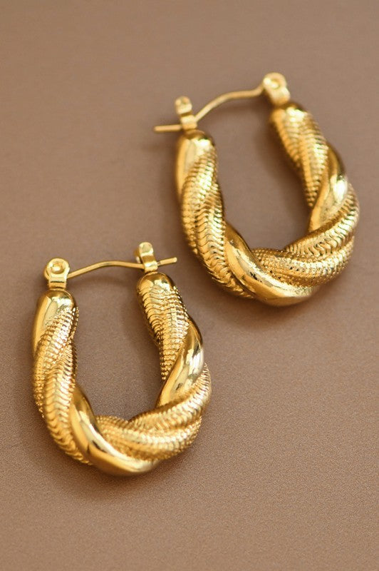 18K Steel Hoops